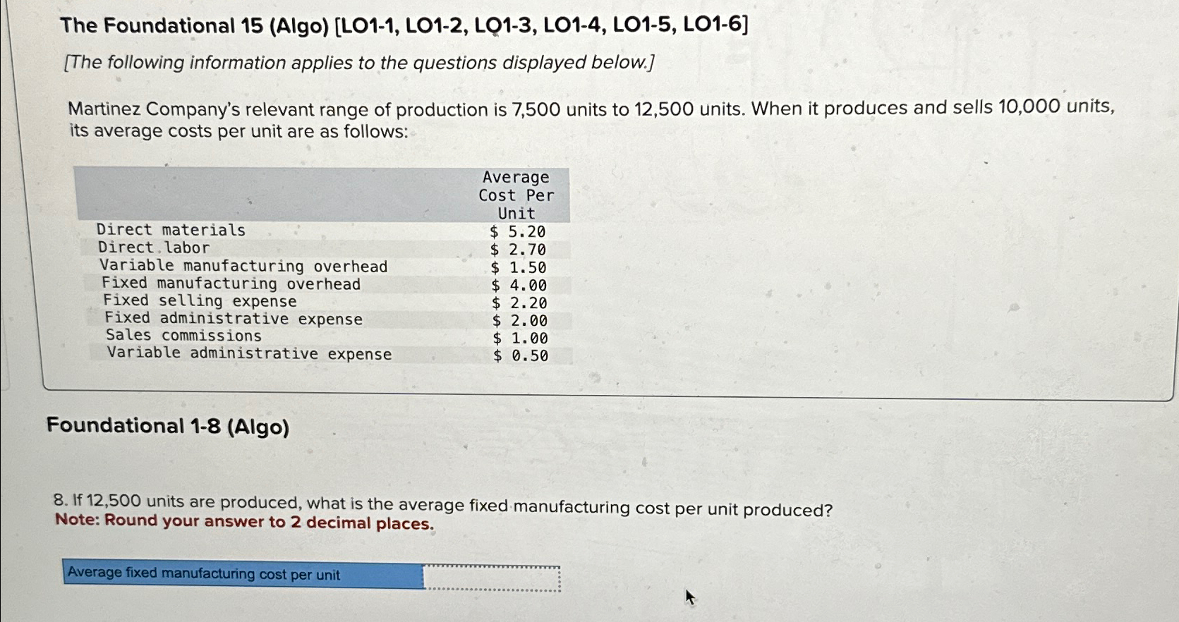  The Foundational 15(Algo)[LO1-1, LO1-2, LO1-3, LO1-4, LO1-5, LO1-6] [The following information