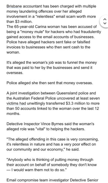 Read the case study and answer: Why do you think the accountant