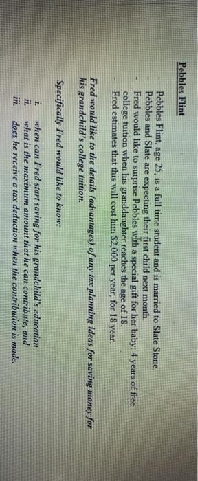  Pebbles Flint Pebbles Flint, age 25, is a full time student