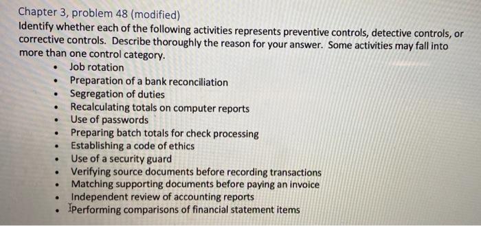  . . . . Chapter 3, problem 48 (modified) Identify whether