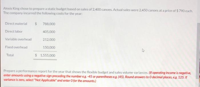 you Sheridan manufactures aluminum canoes. In planning for the coming year, CFO