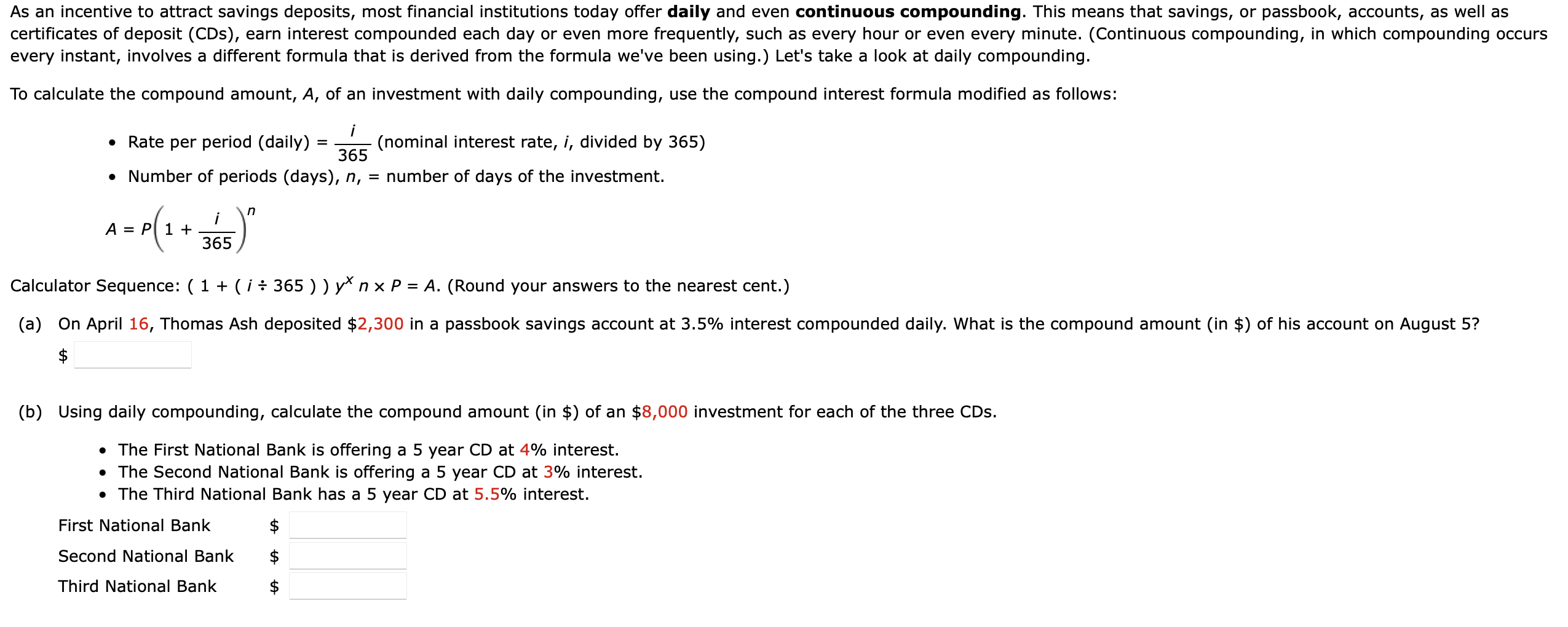 First National Bank is offering a 3 year certificate of deposit (CD)