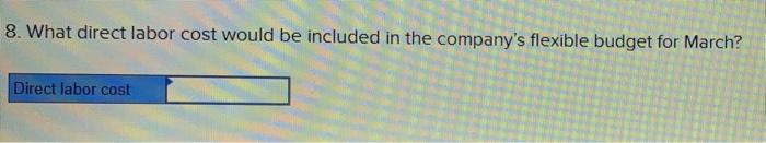 based on producing and selling 25,000 units. However, during March the company
