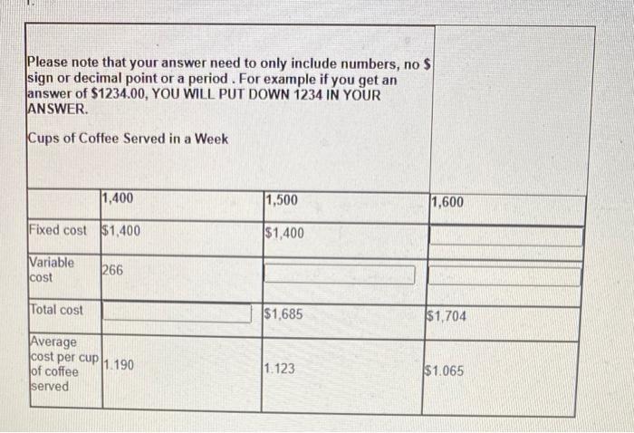  Please note that your answer need to only include numbers, no