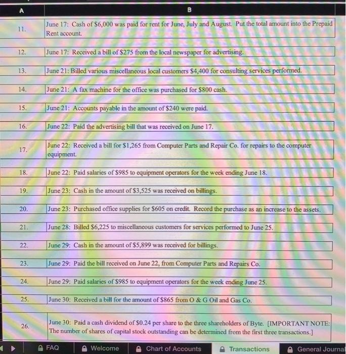 in retained earnings and finishing the balance sheet. Transaction 01. Description of