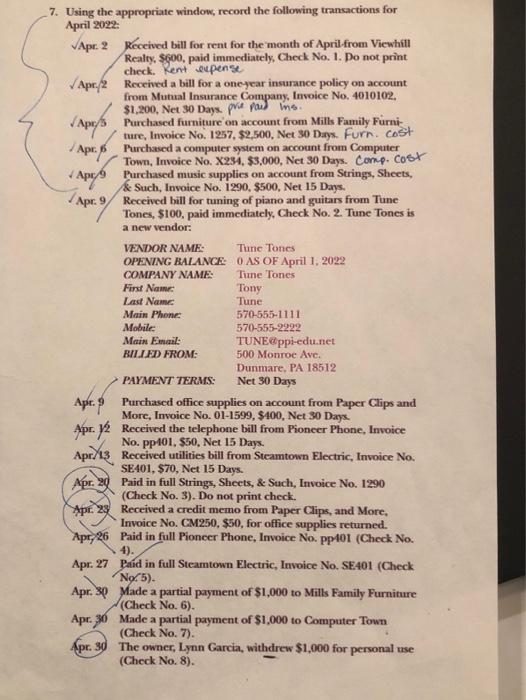 using QuickBooks. directions, steps and which windows when inserting information. step by