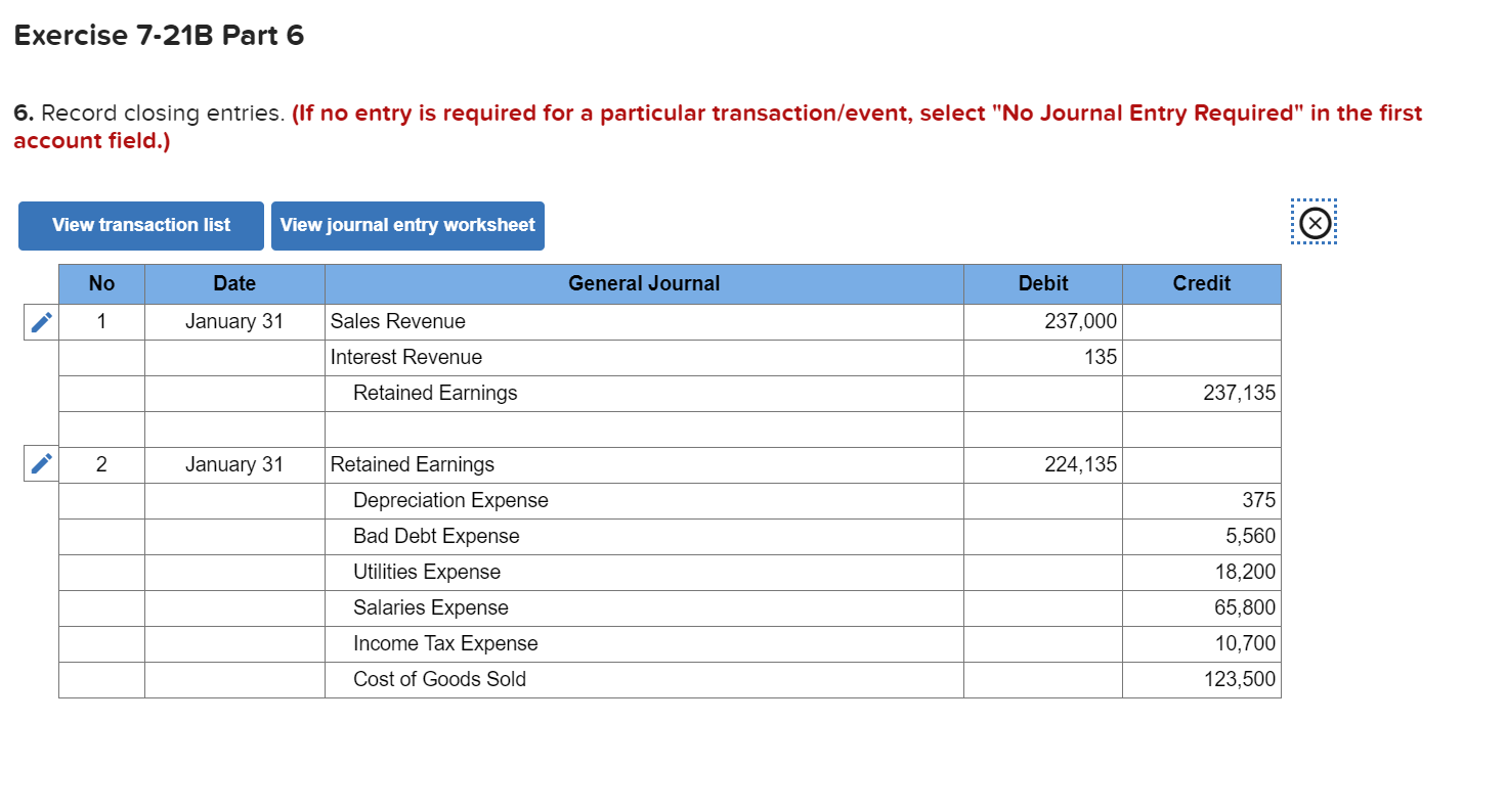 7-7) (The following information applies to the questions displayed below.) On January