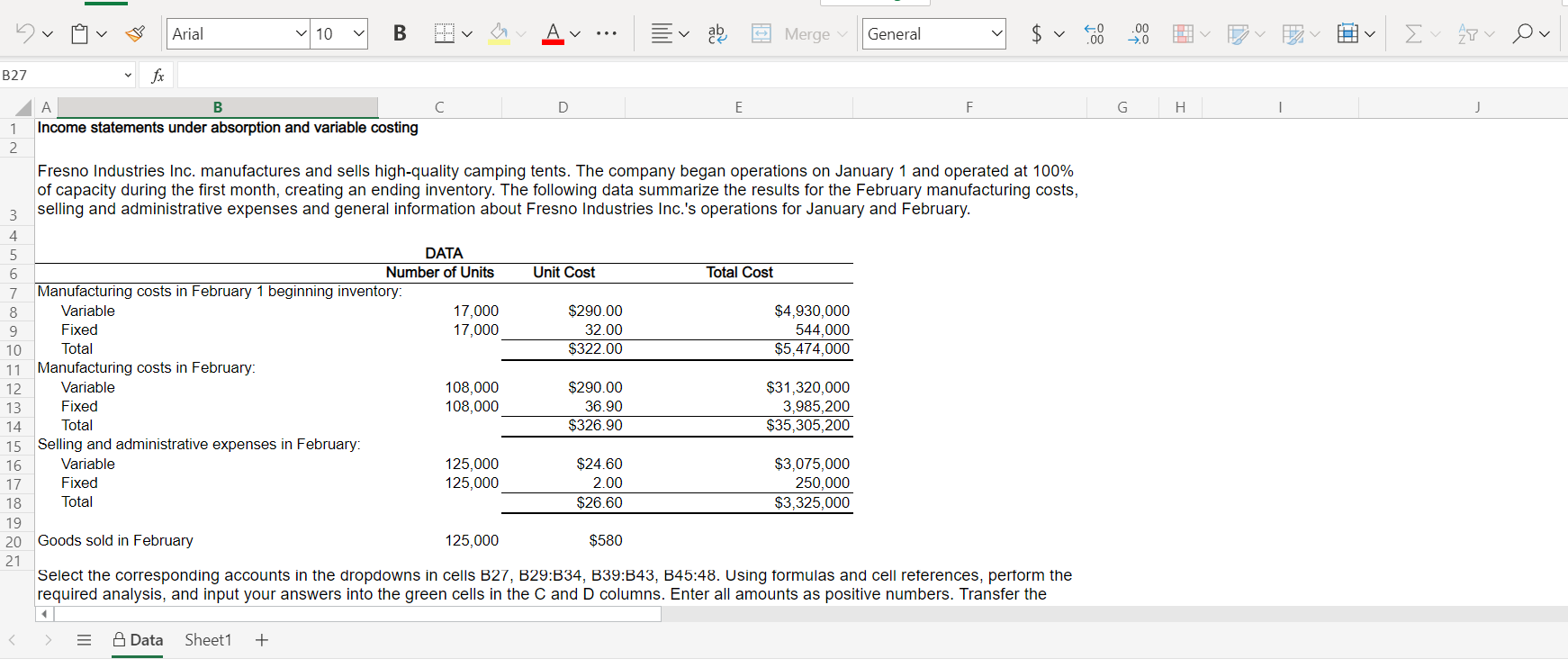 January 1 and operated at 100% of capacity (125,000 units) during the