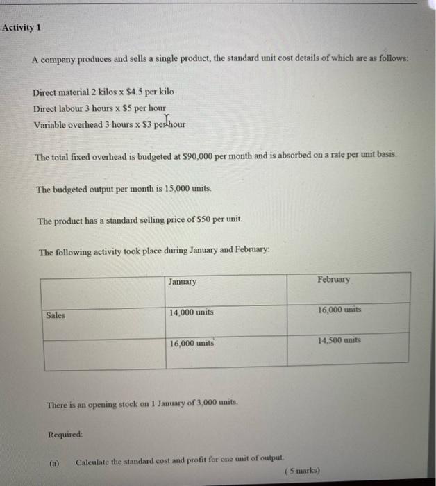  can you please do it in an accounting format Activity 1