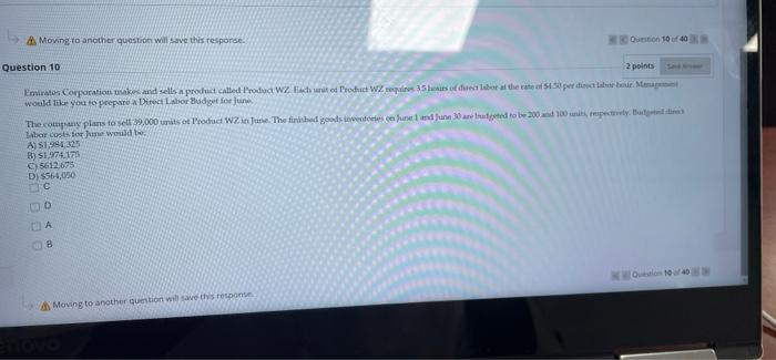  Moving to another question will save this response Ouestion 1040 Question