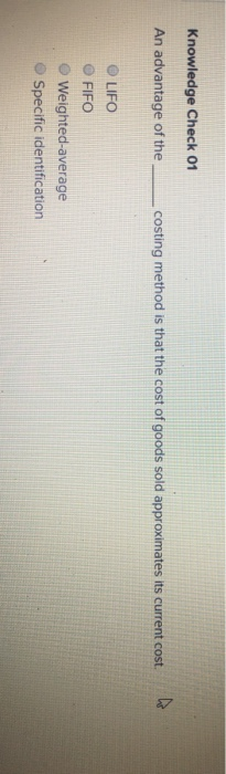 using the drop-down list. During a period of regularly rising purchase costs,
