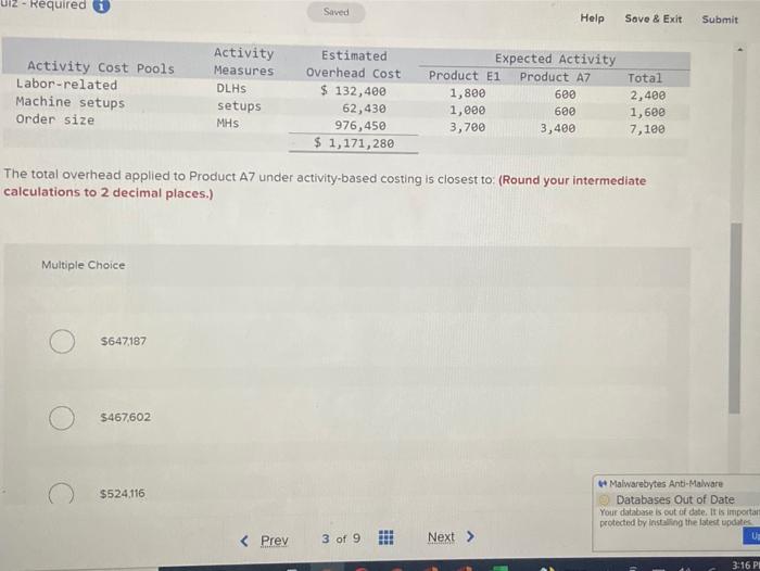 labor-hours (DLHs) required to produce that output appear below. 25.43 Expected Direct