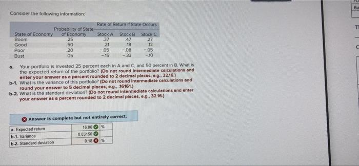not sure what is wrong with my standard deviation? Bu Consider the