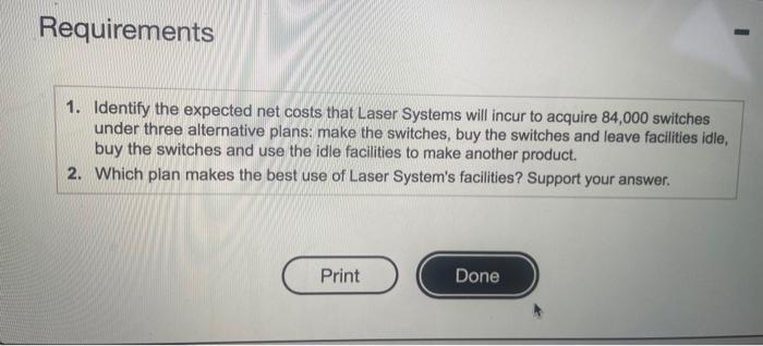 fixed costs are avoidable. (Click the icon to view the outsourcing decision)