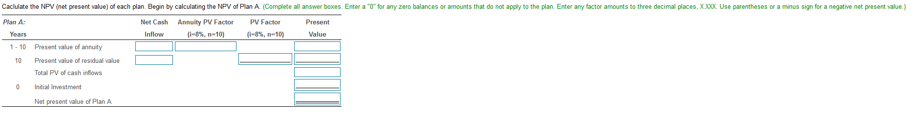 payback for both plans. (Round your answers to one decimal place, X.X.)