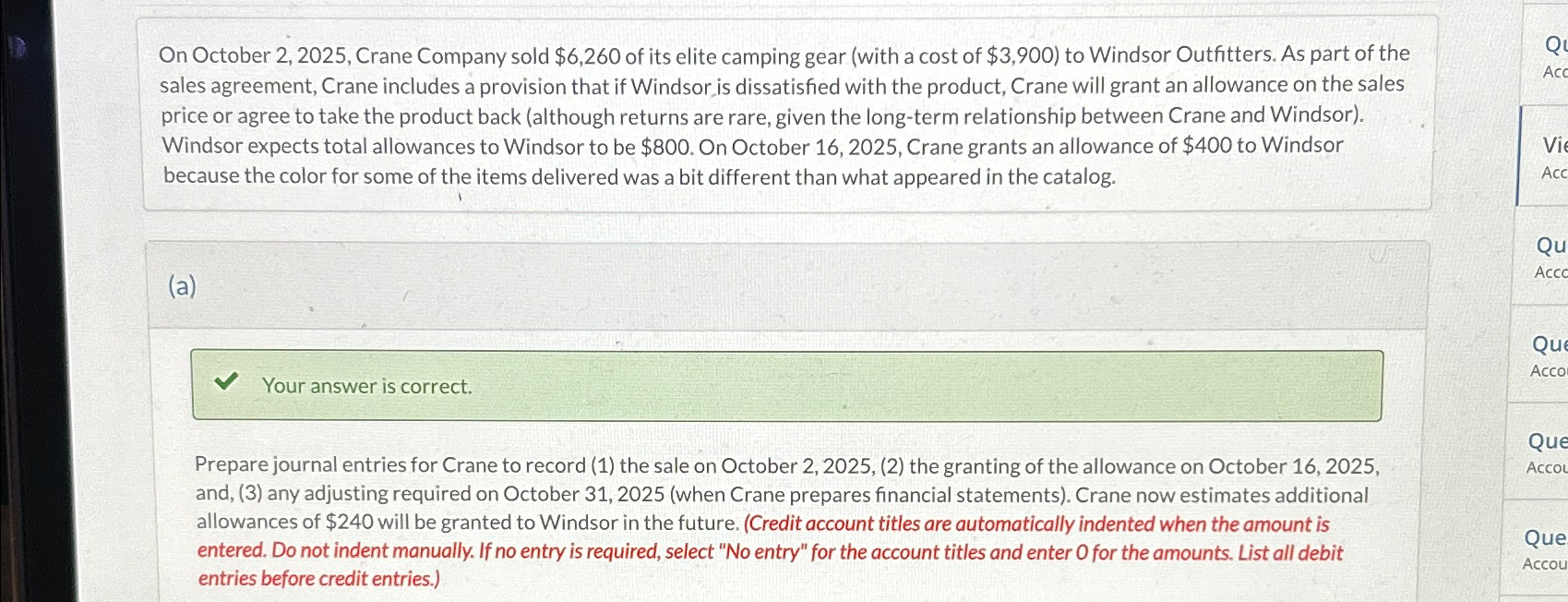  On October 2,2025, Crane Company sold $6,260 of its elite camping