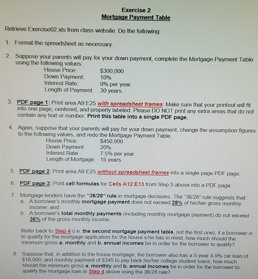 Old MathJax webview Please complete questions 2, 4, 7 & 8 Exercise