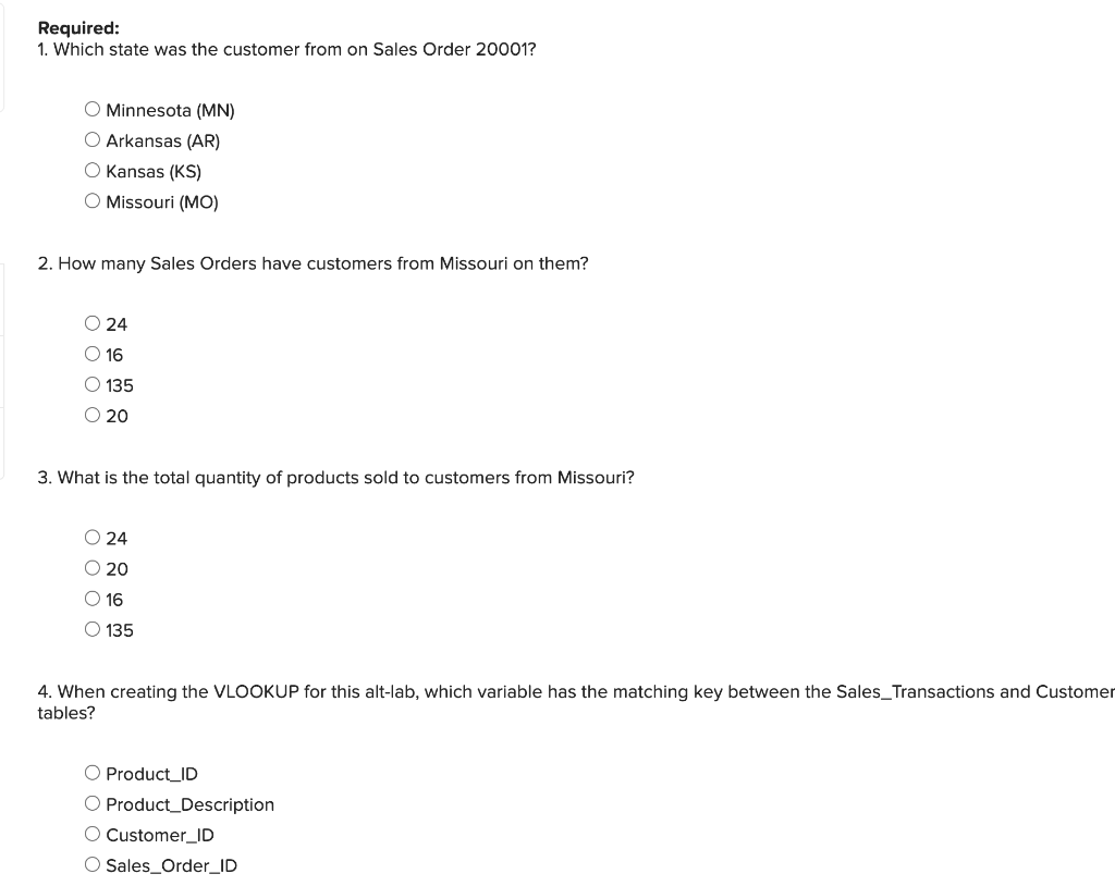 Customer_St. 2. Create a column titled Customer_City. Use VLOOKUP to match the