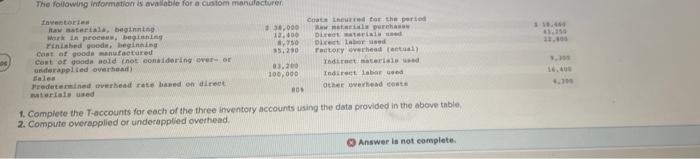 its saying question incomplete. what am i missing? 1. 10 23.00 The