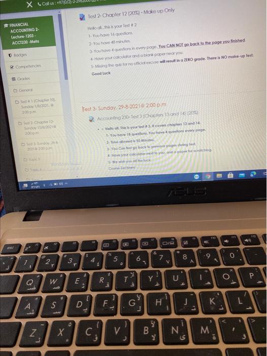  X Call us: +970/23-4 Test 2 Chapter 12 203) - Make