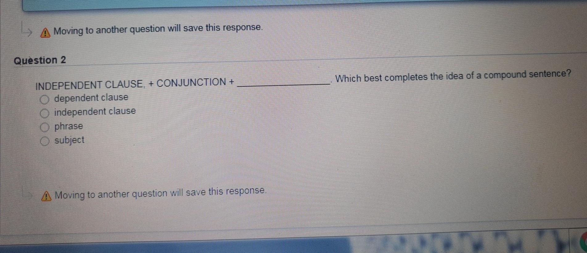 Which statement would NOT be true for "space order"? O It puts