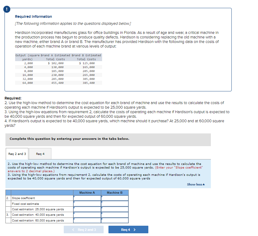  PLEASE HELP WITH REQ QUESTIONS 2,3, and 4 Required Information [The
