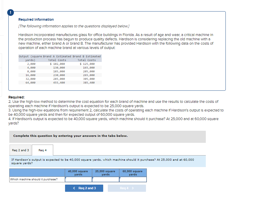 following Information applies to the questions displayed below.] Hardison Incorporated manufactures glass