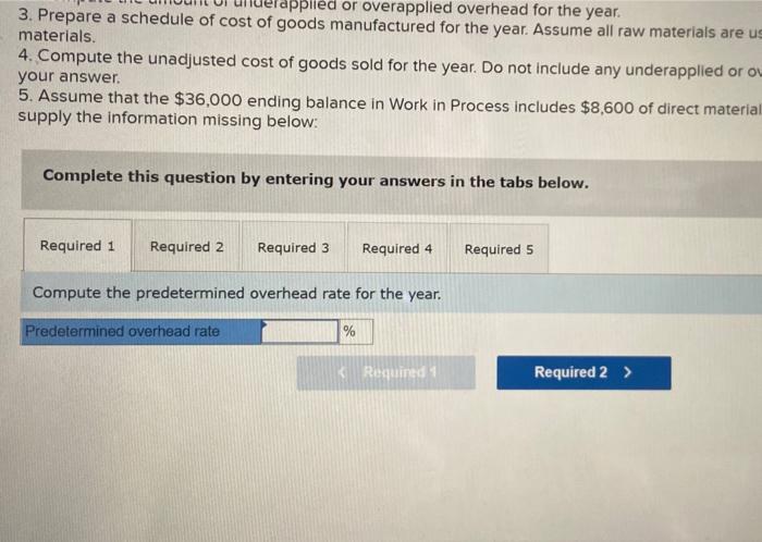 work Gitano Products operates a job-order costing system and applies overhead cost