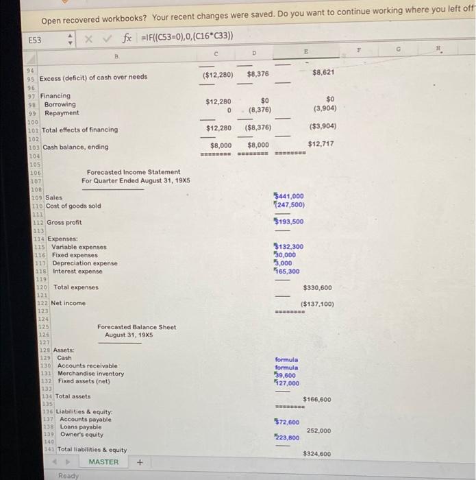 help with and math shown please! C i cel formulas must be