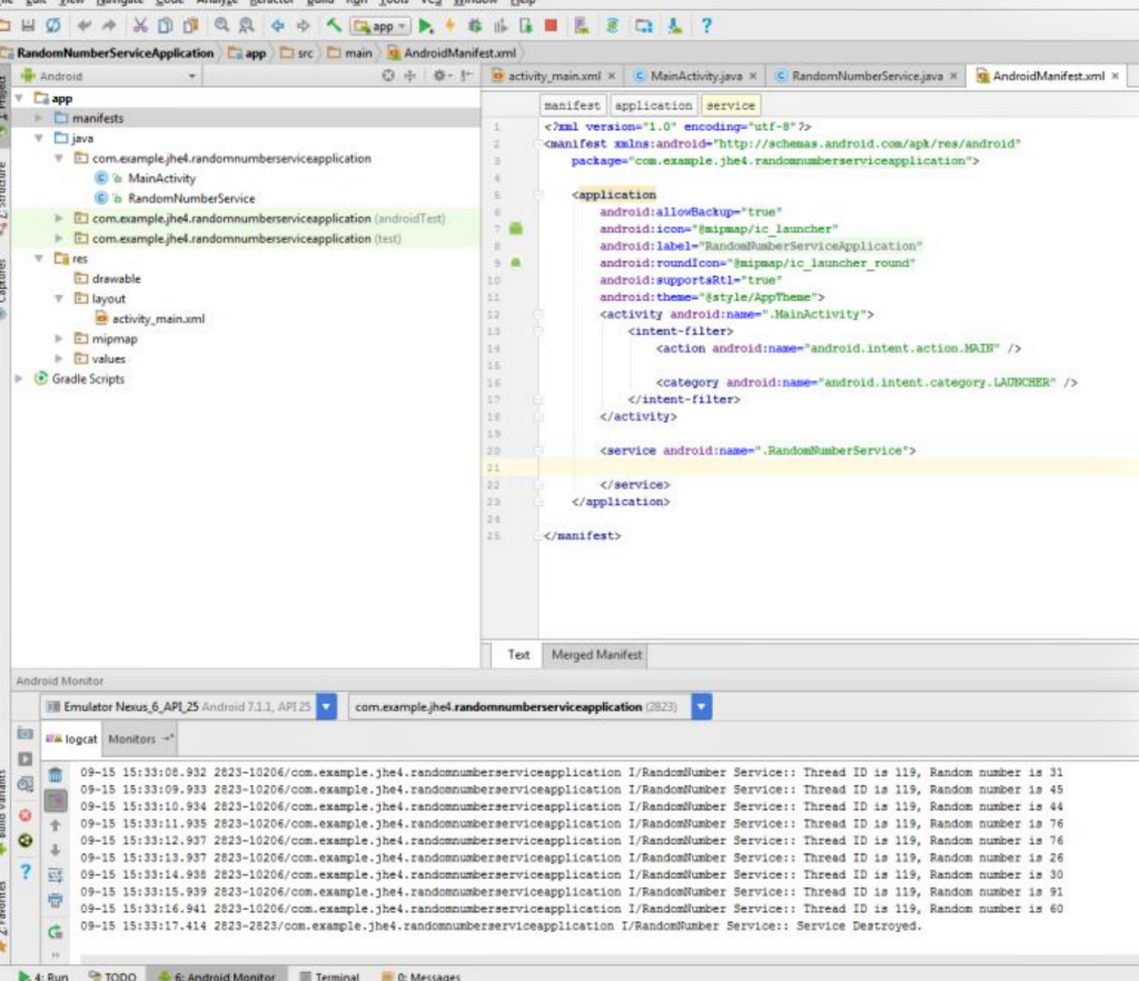 is the problem: Requirements The application will create a customized service (extend