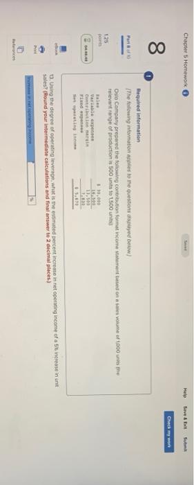 The following informations to the questions red betw) Ovo Company prepared the