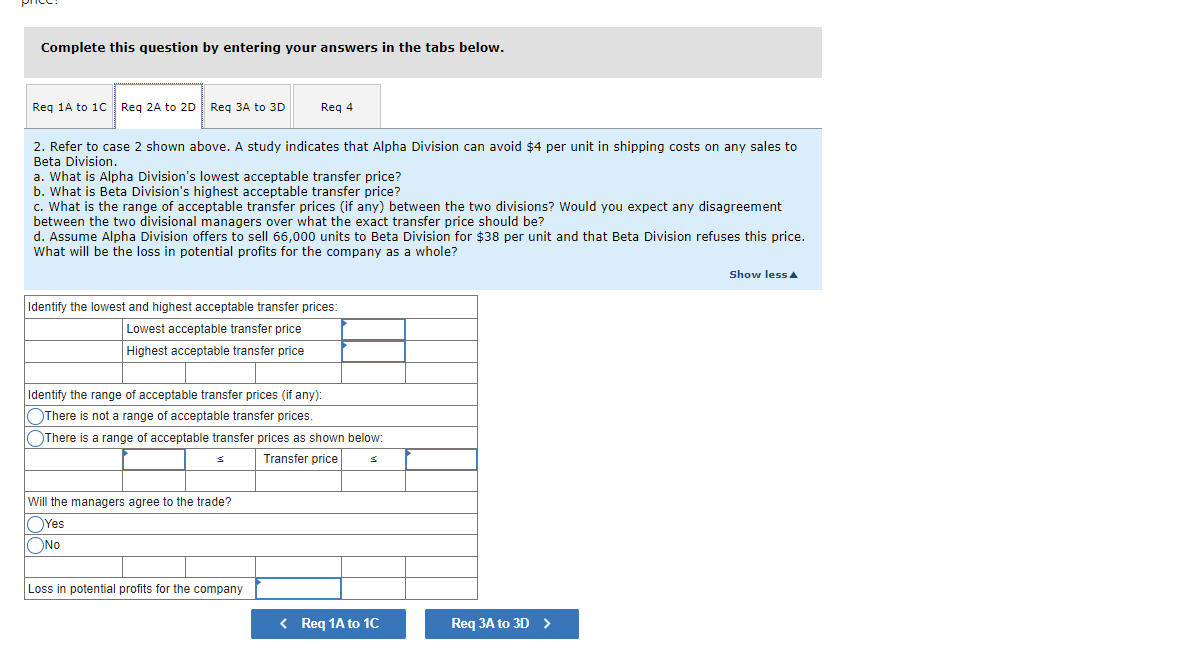 based on their own division's return on Investment (ROI). Assume the following