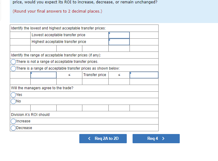 information relative to the two divisions: Case 1 2 3 4 51,000