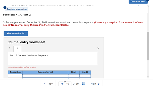 book value of long-term assets (LO7-4, 7-5) [The following information applies to