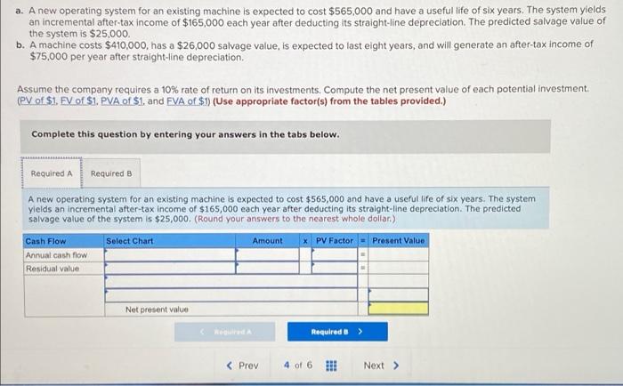  a. A new operating system for an existing machine is expected