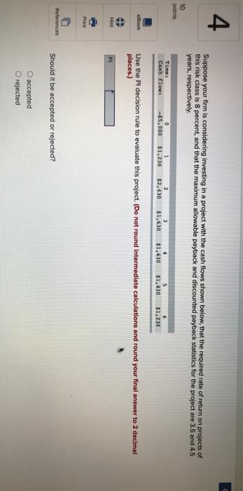 of capital is 10 percent. (Negative amount should be indicated by minus