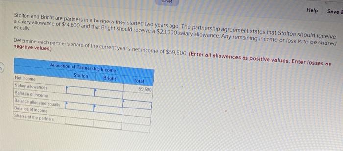 could you post on a spreadsheet Saved Help Save Stolton and Bright