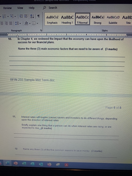  Review View Help Search AaB Cel AaBbc AaBbcc AaBbCe) AaBbCD AaBb