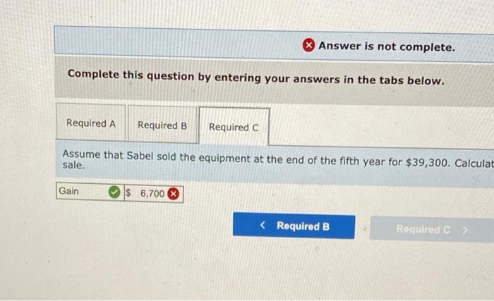 recording units-of-production depreciation LO 6-4, 6-5 14.32 points Sabel Co. purchased assembly