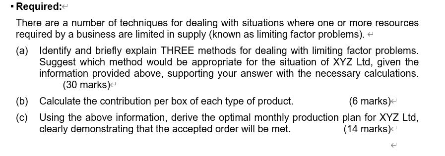 produce four products for different complexity: Product A, Product B, Product C