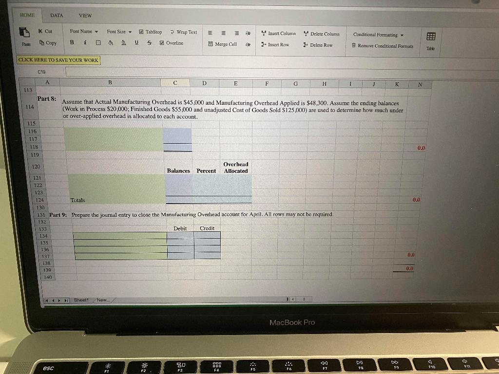 SAVE YOUR WORK ca K 1 A B c D E F