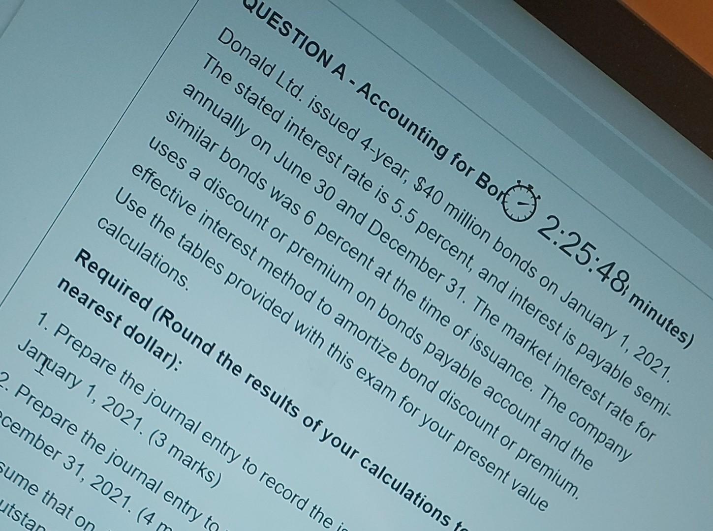 Please answer 3 and 4 PLEASEEEE UESTION A- Accounting for Bor