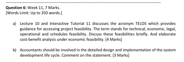  Question 6: Week 11, 7 Marks. [Words Limit: Up to 350