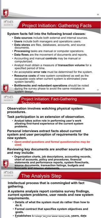 Comment on the statement. (3 Marks) HCEMES INSTITUTE The Systems Development Life