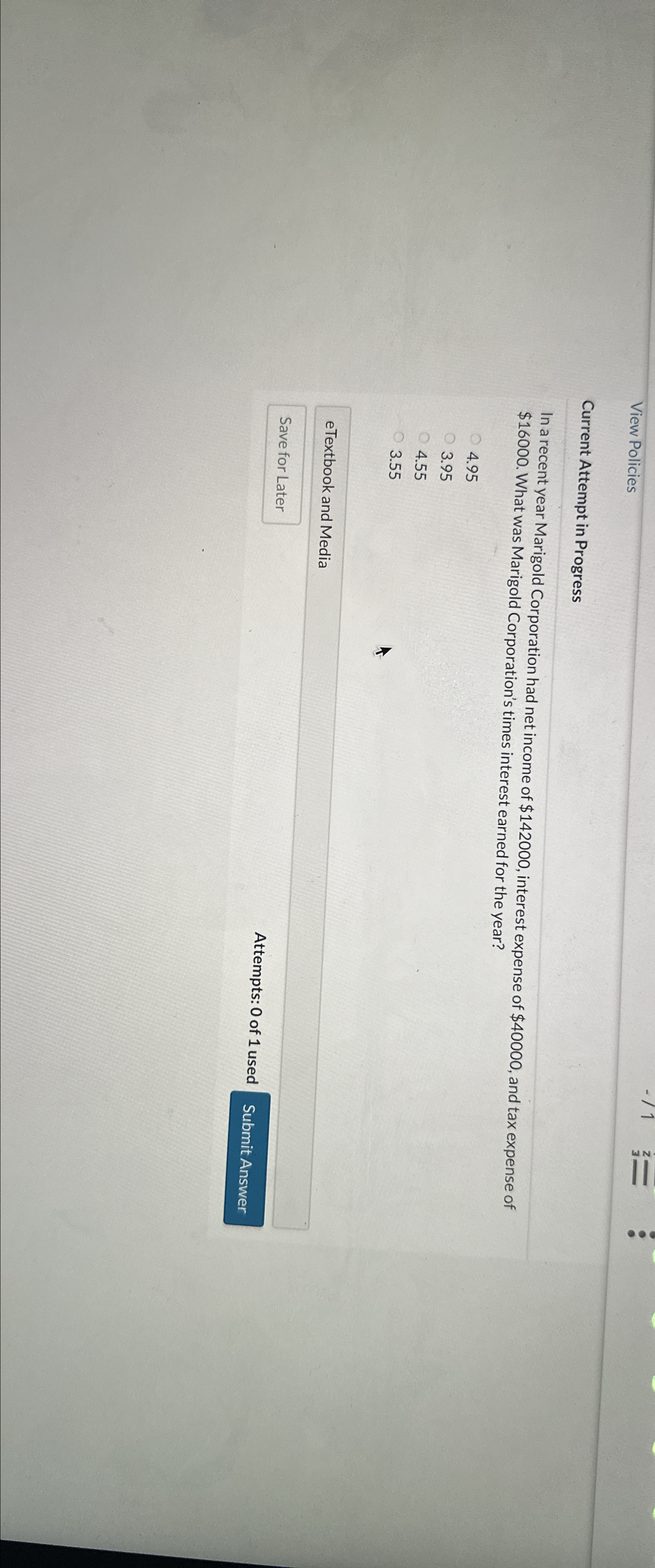  View Policies Current Attempt in Progress In a recent year Marigold