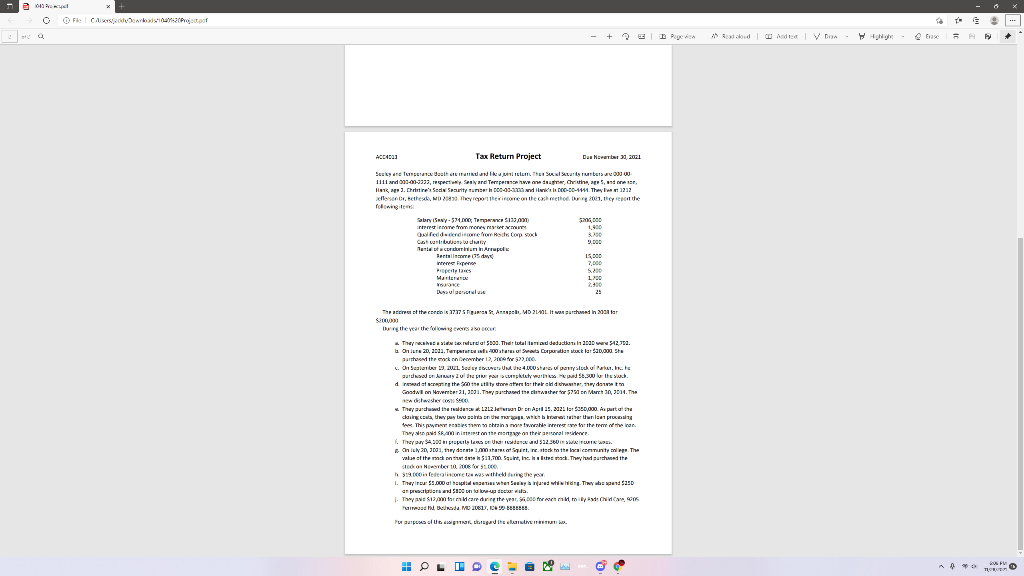 Based on the information provided on the following page, complete the