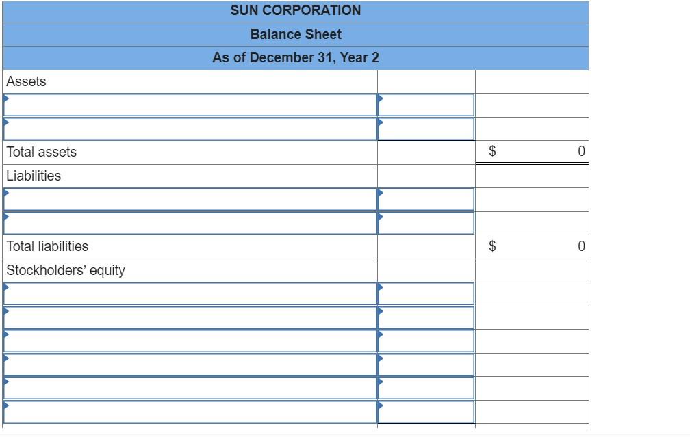 $125 par, 8 percent cumulative preferred stock. Sun Corporation completed the following