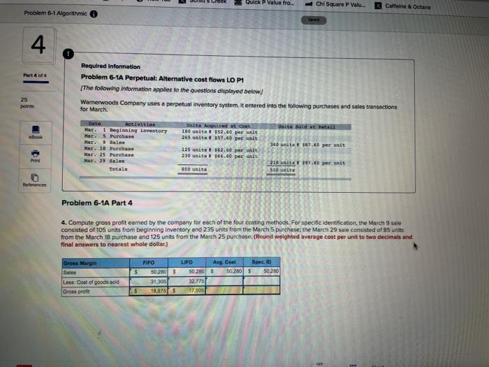  Quick P Value fro... Chi Square P Valu. Caffeine Octane Problem