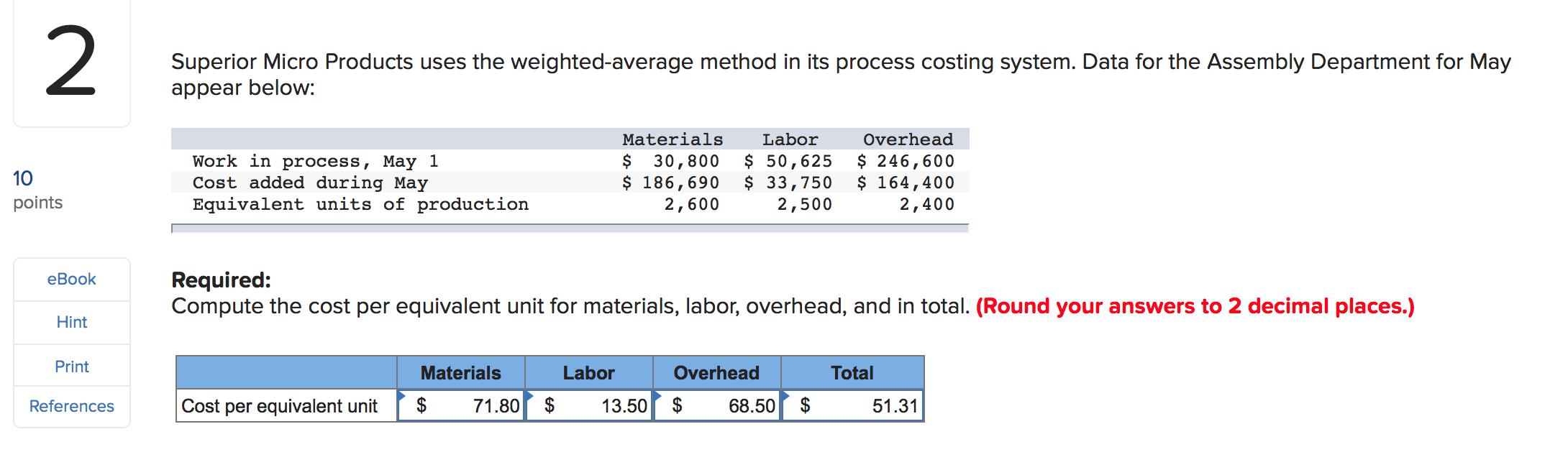  These solutions were wrong, help get right ones Superior Micro Products