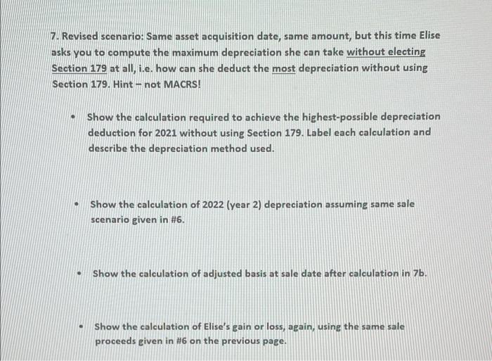 The asset was placed in service for business October 10, 2021. Assume